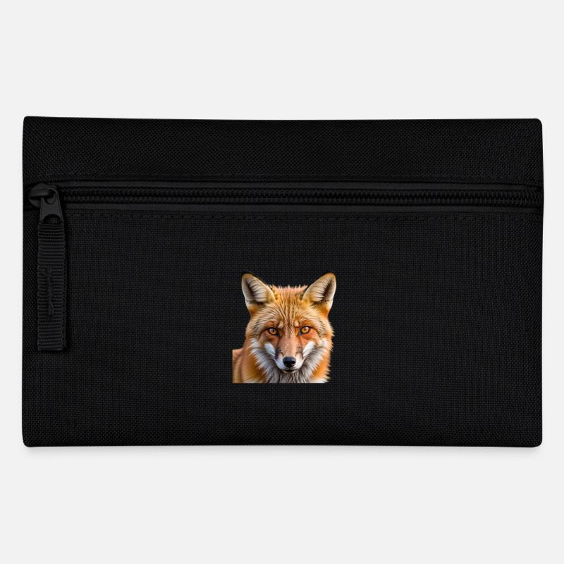 Fuchs Tierbild - Federtasche - Schwarz
