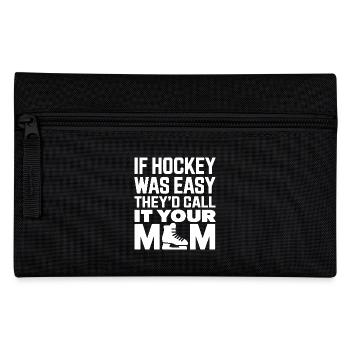 Wenn Hockey einfach wäre, würden sie es deine Mama Hockey nennen - Federtasche - Schwarz - Vorne