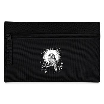 Owl Eagle Owl Bird Night Bird Animal Night Moon Nature - Pencil Case - black - Front