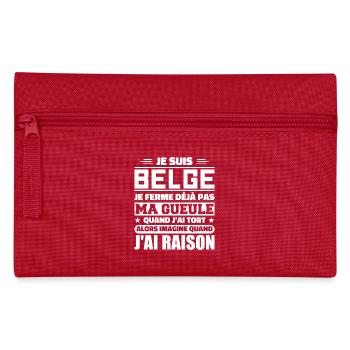 I'm Belgian - I don't shut my mouth - Pencil Case - red - Front