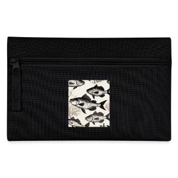 Japanese Style Fish Drawing - Pencil Case - black - Front