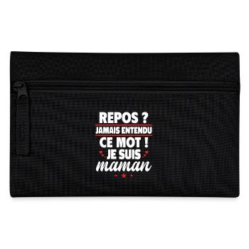 je suis maman,Cadeau fête des mères,Maman,Mère - Trousse - noir - Devant