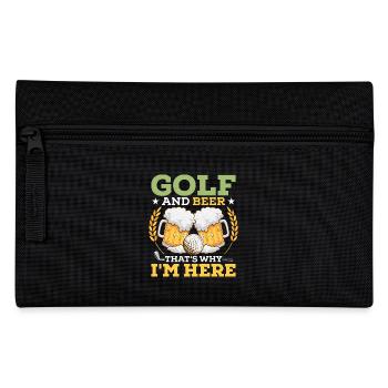 Golf And Beer That's Why I'm Here Golfer Hobby - Pencil Case - black - Front