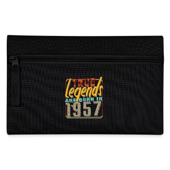 Wahre Legenden werden 1957 geboren Vintage Geburtstag - Federtasche - Schwarz - Vorne
