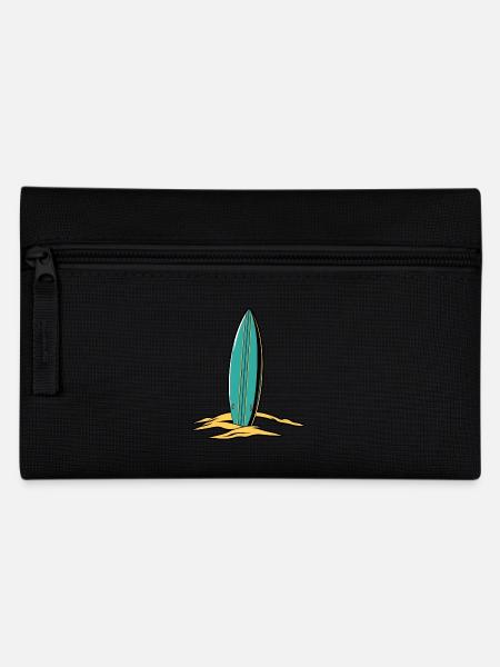 Retro Surfboard – Classic Beach Vibes - Federtasche - Schwarz