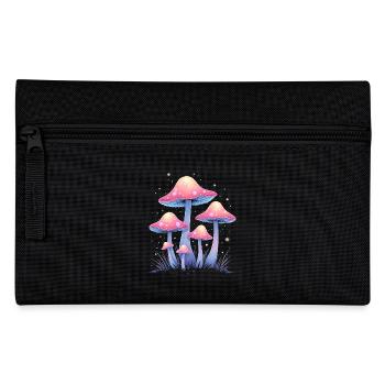 Magic Mushrooms - Mystical Forest Art - Pencil Case - black - Front