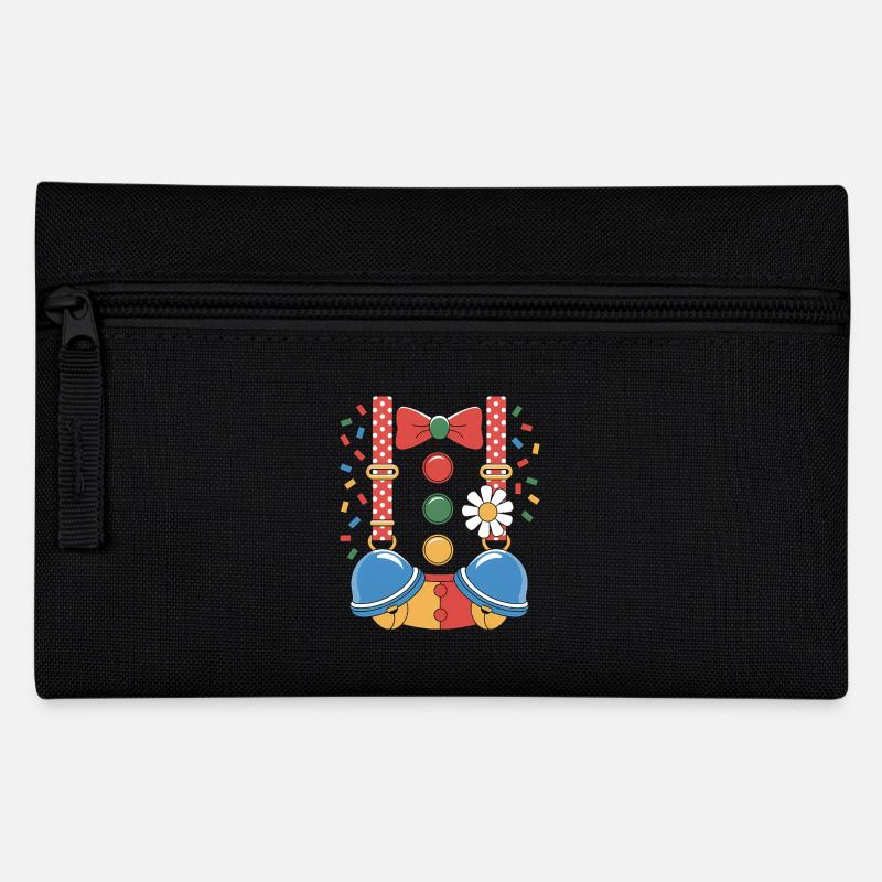 Faschingskostüm Fasching Karneval Clown Kostüm - Federtasche - Schwarz