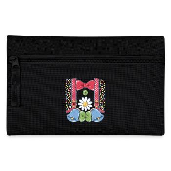 Faschingskostüm Damen Männer Clown Karneval - Federtasche - Schwarz - Vorne