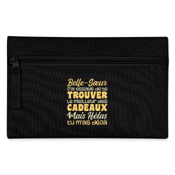 Ehefrau Beste Schwägerin Tolles Weihnachtsgeschenk - Federtasche - Schwarz - Vorne
