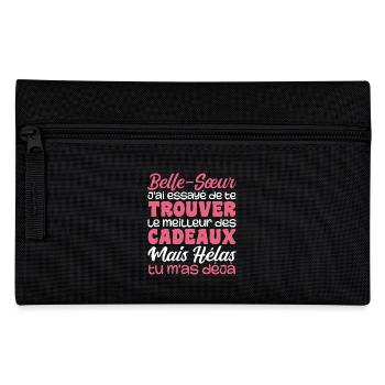 Ehefrau Beste Schwägerin Tolles Weihnachtsgeschenk - Federtasche - Schwarz - Vorne