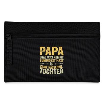 Papa Père Fille Fête des pères - Trousse - noir - Devant