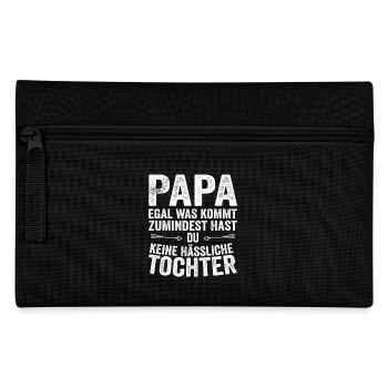Papa Père Fille Fête des pères - Trousse - noir - Devant