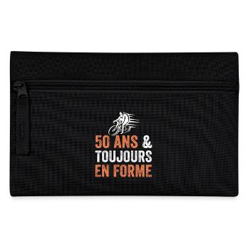 Anniversary gift 50 years Bicycle - Pencil Case - black - Front