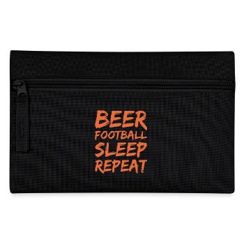 Beer Football Sleep Repeat - Pencil Case - black - Front