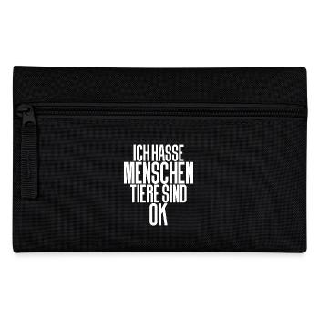 Je déteste les gens, les animaux vont bien - Trousse - noir - Devant