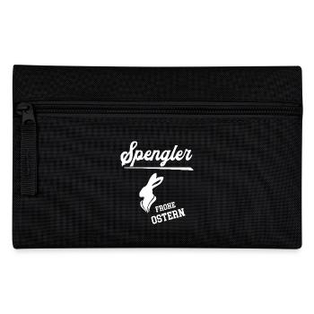 Spengler Frohe Ostern Ostergeschenk Spenglerei - Federtasche - Schwarz - Vorne
