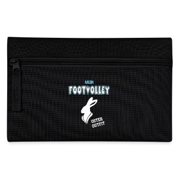 Footvolley Oster Outfit Footvolleyspieler Ostern - Federtasche - Schwarz - Vorne