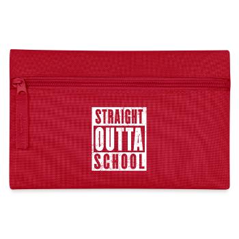 Straight Outta School Shirt, Abschlussklasse - Federtasche - Rot - Vorne