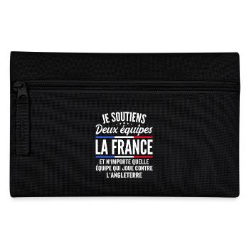 Je Soutiens Deux équipes la France - Trousse - noir - Devant