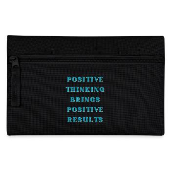 Positive thinking brings positive results - Pencil Case - black - Front
