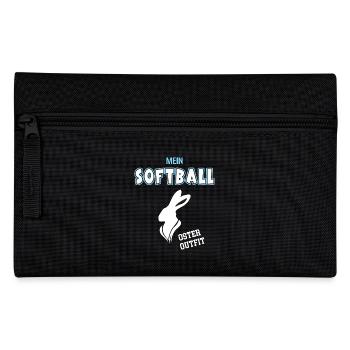 Softball Oster Outfit Softballspieler Ostern - Federtasche - Schwarz - Vorne