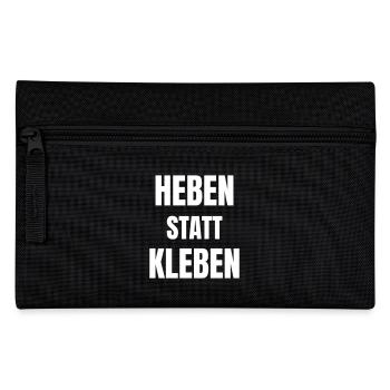 Heben statt Kleben - Federtasche - Schwarz - Vorne