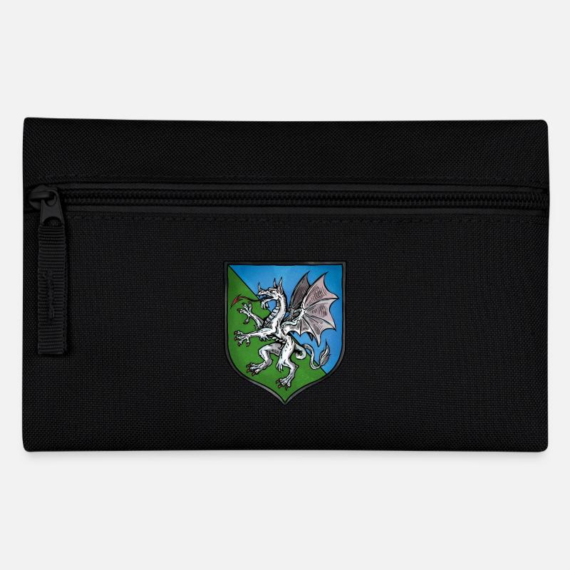 Armoiries dragon blanc - Trousse - noir