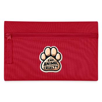 Against animal cruelty - Pencil Case - red - Front