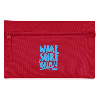 Surfing Wake Surf Repeat - Pencil Case - red - Front