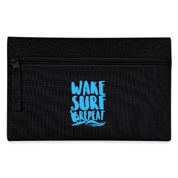 Surfing Wake Surf Repeat - Pencil Case - black - Front