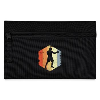 Dessin de boxeur vintage - Trousse - noir - Devant