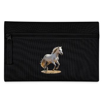 Camargue-Pferd - Federtasche - Schwarz - Vorne