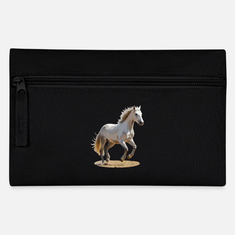 Camargue-Pferd - Federtasche - Schwarz