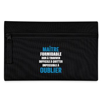 Geschenk zum Jahresende Schullehrer-Geschenk - Federtasche - Schwarz - Vorne