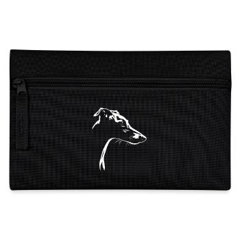 Greyhound Silhouette Dog Dog Wilsigns - Pencil Case - black - Front