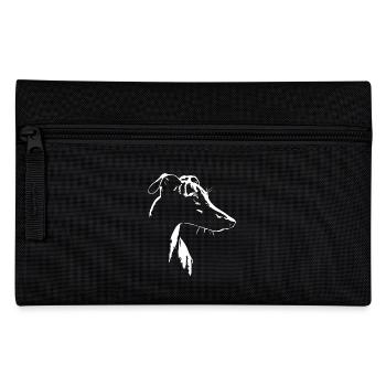 Whippet Silhouette Greyhounds Dog Dogs Wilsigns - Pencil Case - black - Front