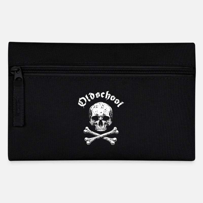 OLDSCHOOL SKULL Piraten Logo - Federtasche - Schwarz