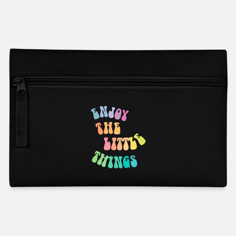 Enjoy the little things - Geschenkidee - Geschenk - Federtasche - Schwarz
