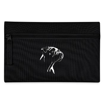 Vieux bouledogue anglais silhouette chien chien Wilsigns - Trousse - noir - Devant