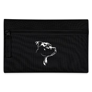 American Staffordshire Silhouette Hunde Wilsigns - Federtasche - Schwarz - Vorne