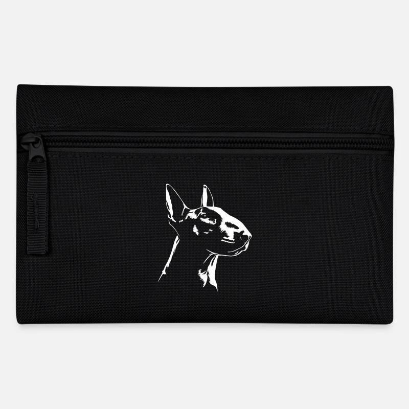 Bullterrier Silhouette Hunde Hund Wilsigns - Federtasche - Schwarz