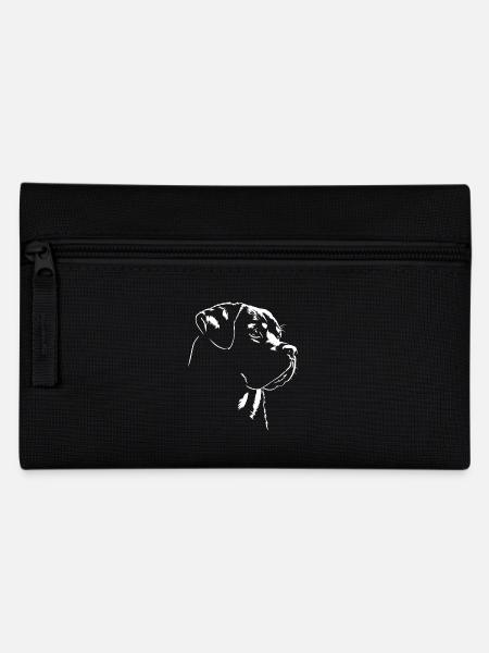 Rottweiler Silhouette Hunde Hund Rottie Wilsigns - Federtasche - Schwarz