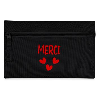 VIELEN DANK. GELIEBTE. HERZ. MEISTER. DANKE HERRIN. - Federtasche - Schwarz - Vorne