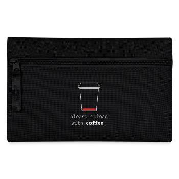 Aufladen mit Kaffee – Low Battery & Coffee - Federtasche - Schwarz - Vorne