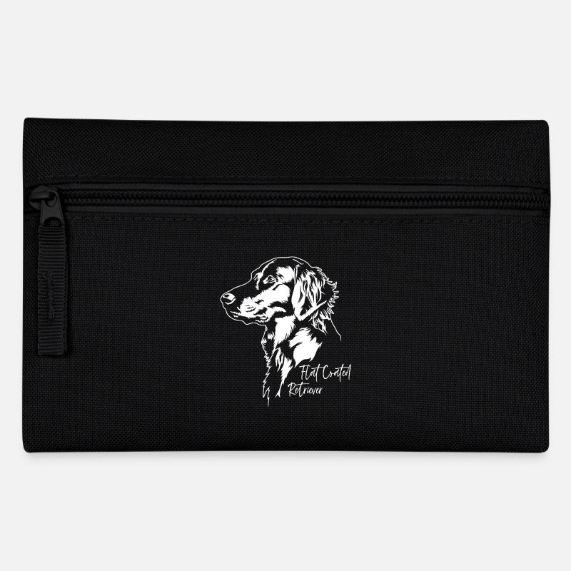Flat Coated Retriever Portrait Hunde Hund Wilsigns - Federtasche - Schwarz