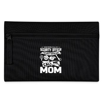 Security Officer The Most Important Call Me Mom - Pencil Case - black - Front