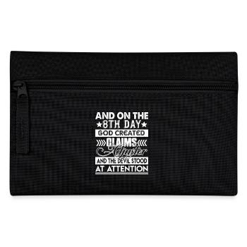 On 8th Day God Created Claims Adjuster - Pencil Case - black - Front
