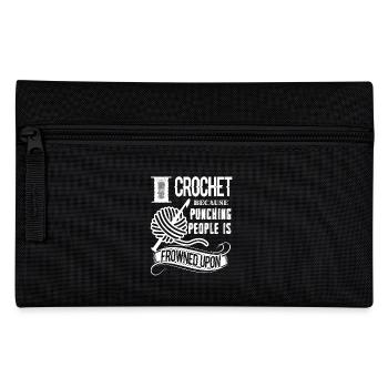 Crocheting I Crochet - Pencil Case - black - Front