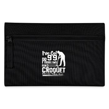 Croqueting Croquet Solves All - Pencil Case - black - Front