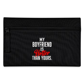Mon copain est plus chaud que le tien. - Trousse - noir - Devant